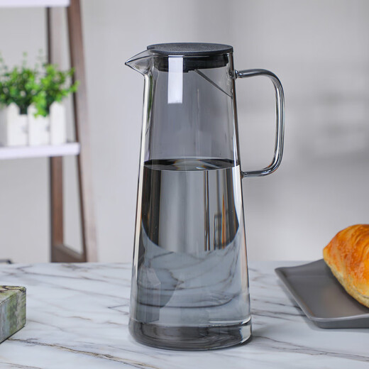MULTIPOTENT high borosilicate glass cold kettle set teapot household water cup smoke gray light luxury pot one pot four cups including tray