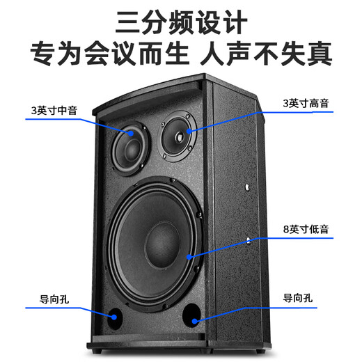先科会议室音响设备全套装组合家庭影院KTV音乐学校培训专用系统蓝牙功放麦克风一体机壁挂舞台音箱K5V 【四8吋音响套装】两话筒（120-240平）