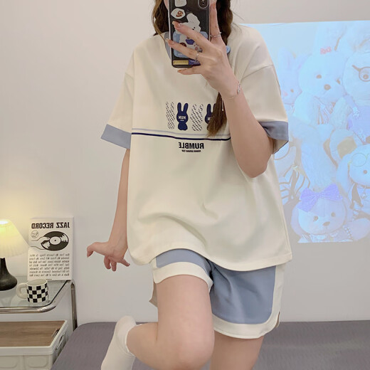 迪士尼（Disney）大童睡衣女孩12-13-15岁短袖短裤圆领薄款夏天初中生高中生家居服 YMM-6627#女 170 M