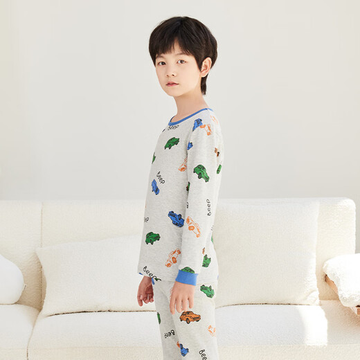 Sous-vêtements pour enfants à haricots rouges ensembles de coton pur et de vêtements d'automne pour enfants d'âge moyen et de pantalon long pantalon chaud m1049 chanvre 160