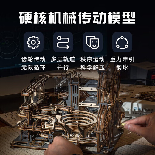 Ruoyiruoguijiacity Track Night City Blocs Building Puzzle Puzzle fait à la main