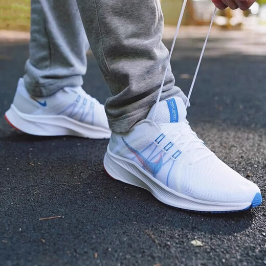 
Nike (NIKE) men's shoes 2025 summer new QUEST 4 mesh breathable cushioning sneakers fitness lightweight low top casual running DA1105-101 white blue red/QUEST 4 42