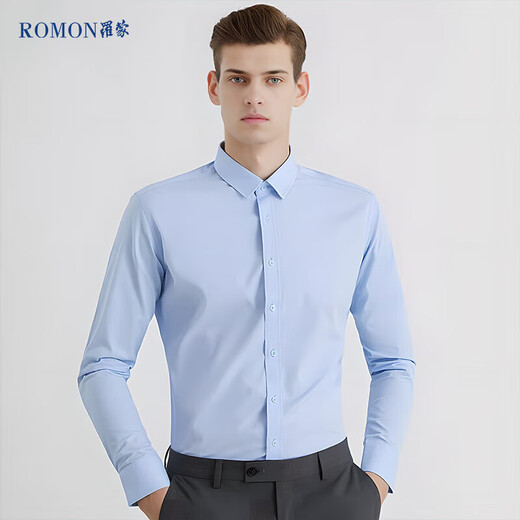 Romon Color Business Professional Wear Forme Men's Shirt Work Cloth