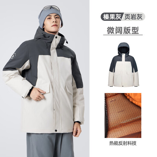 骆驼（CAMEL）男装羽绒服工装外套城市轻户外秋冬防泼水防风面包服M34CAKI687