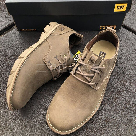 
Caterpillar Carter CAT men's shoes low top Martin boots cow leather work shoes men's spring and summer new casual shoes brown 43