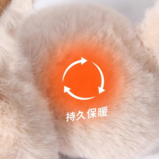 
Qiaoyi ear cups for women in winter ear packs and ear protection ear warm ear cups cute riding winter anti-freeze men's ear warm plush ear cover suede material ear cups [camel + beige hair]