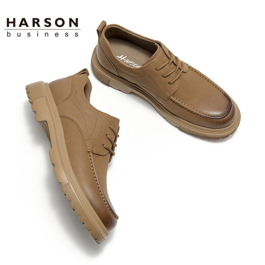 Hasen Men's Shoes Counter avec le même style que les chaussures en cuir décontractées britanniques de vache pour les chaussures de vêtements de travail rétro haut de gamme, 40