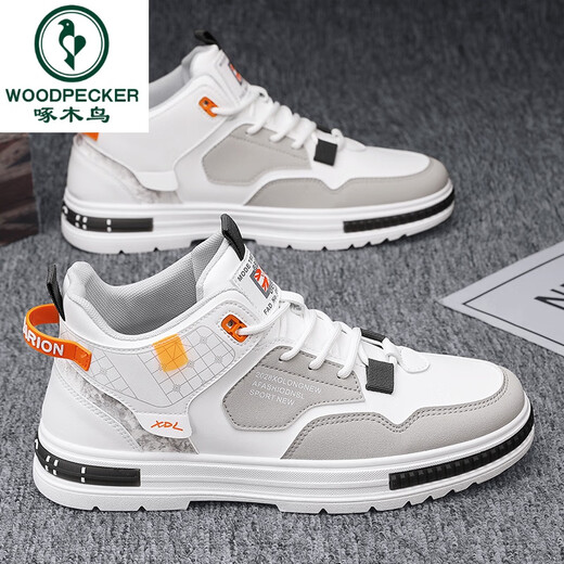 Woodpecker men's shoes for autumn breathable and versatile casual sports shoes 2025 new spring and autumn style work and work work Martin boots [mesh style] khaki 39