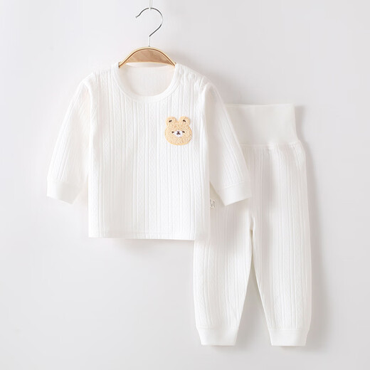 缤丽猫新生儿无骨纯棉四季简约套装婴儿衣服分体二件套装男女宝宝童装 肩扣套装-月亮羊 90