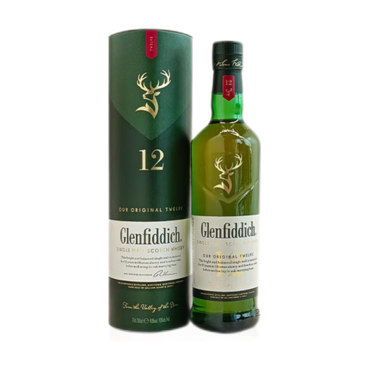 格兰菲迪（GLENFIDDICH）苏格兰单一麦芽威士忌洋酒 格兰菲迪12年斯佩塞产区英国原装进口 格兰菲迪12年1000ml【有盒】