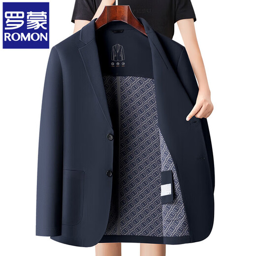 
ROMON high-end traceless casual suit men's spring and autumn suit jacket slim business elastic middle-aged daddy suit Y12397 khaki XL 180 [suitable for 135-150Jin [Jin equals 0.5 kg]]