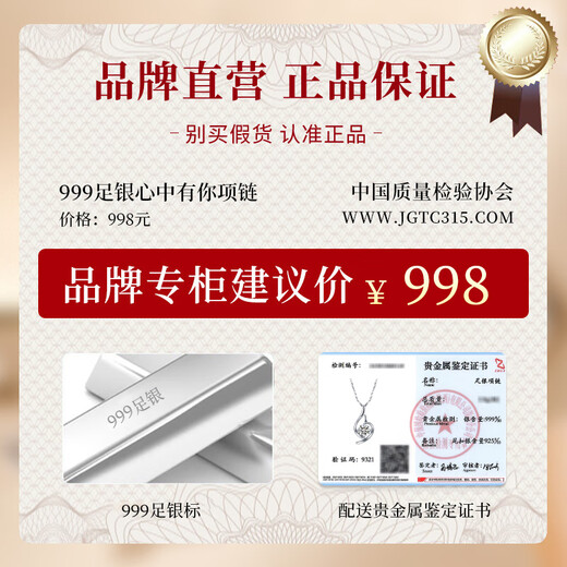 Only (Winy) I have you in my heart sterling silver necklace women's pendant birthday gift for wife, gift for girlfriend, silver jewelry