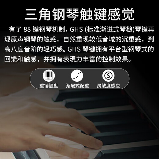 雅马哈电钢琴P225重锤88键便携式成人儿童初学P125AB考级电子钢琴数码 P225白主机+单踏板 官方标配