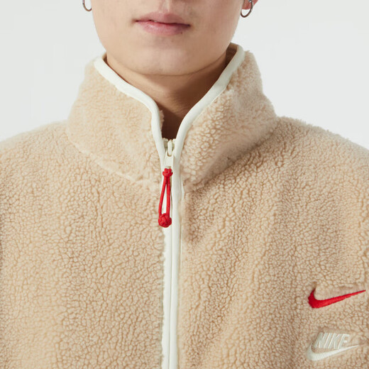 Nike (Nike) Offizielle Herrenkleidung 2025 Frühling Neue Sportbekleidung Imitation Lamm Velvet Stand Halsband Casual Warm Jacket Jacket FZ6194-126 2xl 185 (Empfohlen 150-170jin [Jin gleich 0,5 kg]))