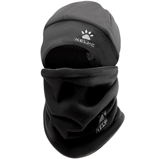 Calme Calme scarf warm hat set winter outdoor running and cycling mask to prevent wind and cold face and neck scarf hat black suit scarf + hat double-sided wearable