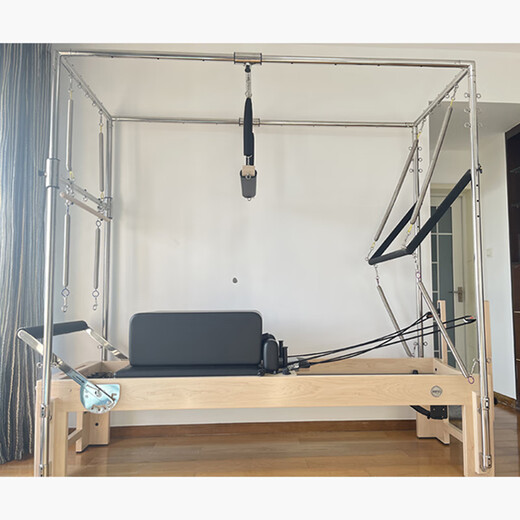 Yilian Pilates core bed large equipment PFT003 Australian elevated flat bed Cadillac bed Zen soft yoga fitness training dark gray leather