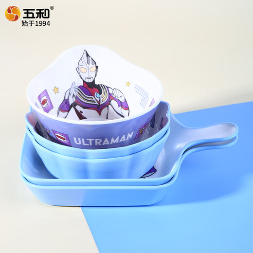 五和（WUHE）迪迦奥特曼儿童餐具男孩家用防烫防摔宝宝吃饭专用碗 迦奥特曼-单柄碗（400ml）