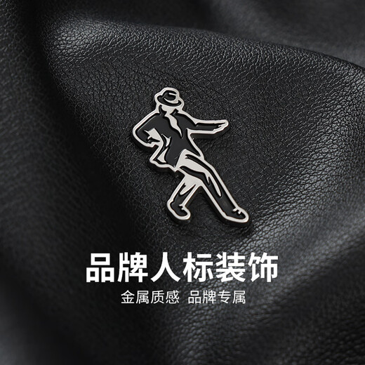 Dances with Wolves Goose Down Liner Lapel PU Jacket Men's 2025 Autumn and Winter New Casual Composite Leather Men's Jacket 1033 Black 001 S (165)