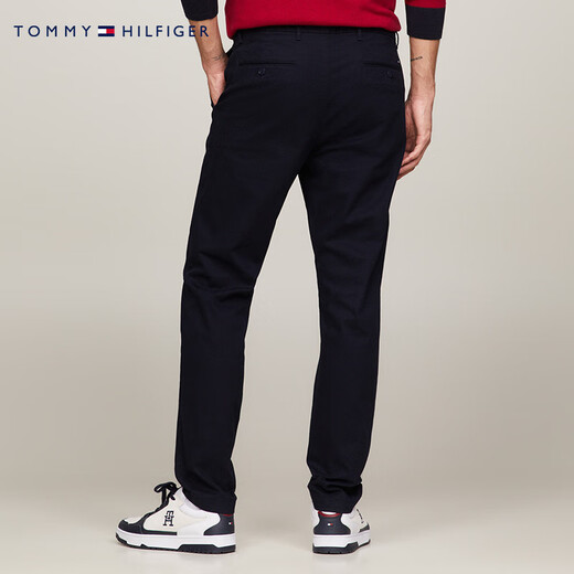 Tommy Hilfiger [Micro -Splash] pantalones clásicos de viajes clásicos para hombres pantalones de pantalones de pantalones cónicos de pantalones cónicos 35152 marina DW5 - versión suelta - disparo normal 34 (2.7 pies)