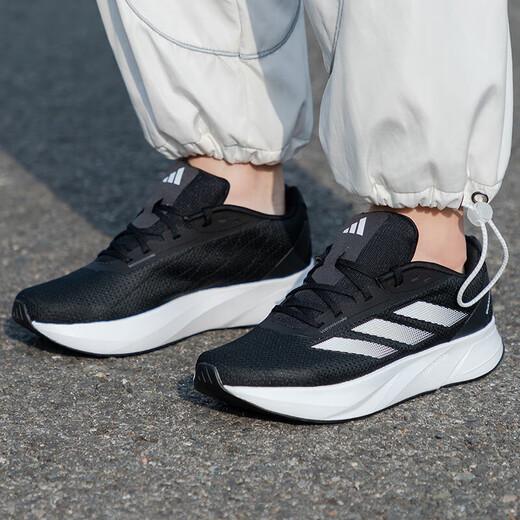 
Adidas men's shoes 2025 autumn new low-top trendy cushioning sneakers lightweight casual breathable running shoes ID9849/black and white/LIGHTMOTION technology 41