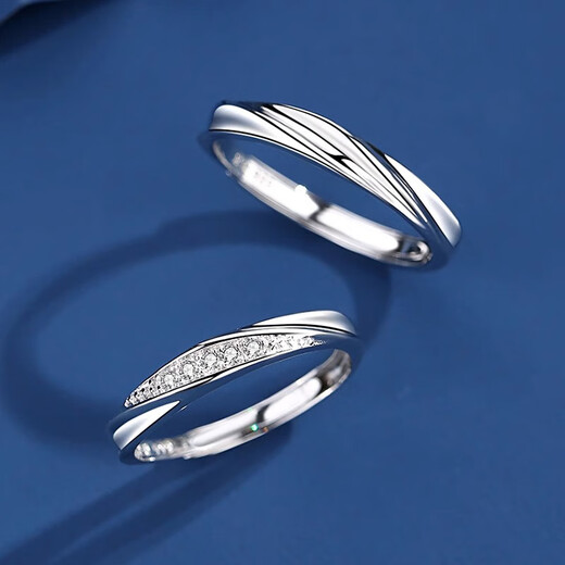 RHM Platinum Ring Women's Platinum Diamond Ring Couple Wedding Ring High-end Valentine's Day Gift for Girlfriend Platinum Diamond Ring (Female) + Certificate + Gift Box