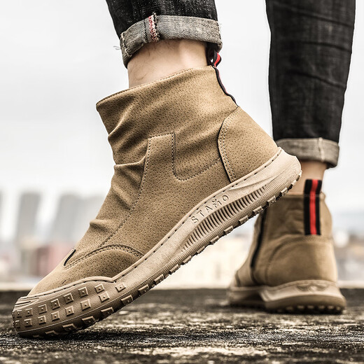 Changxiang Huili Herrenschuhe, wasserdichte und rutschfeste Arbeiten im Frühjahr und Sommer, Arbeit und Arbeit auf dem Baustand, leichte Arbeitschuhe für Männer, Sportschuhe, Martin-Stiefel, Khaki 40