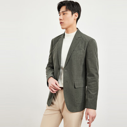 七匹狼西服上衣男士秋季灯芯绒单西上衣商务休闲柔软挺阔夹克外套