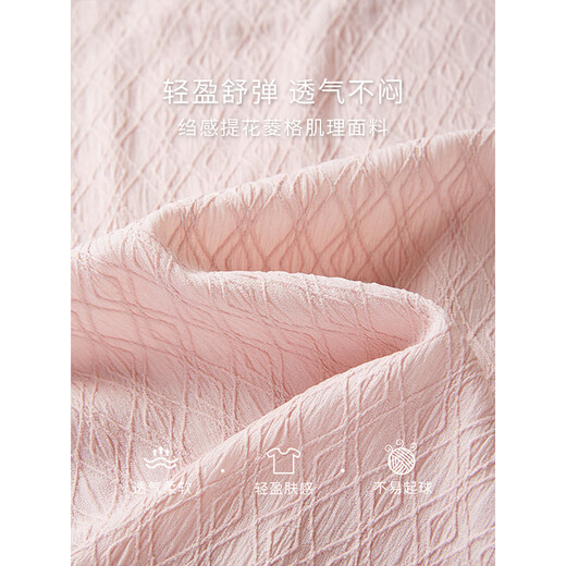 Sllsky-Camiseta con cuello redondo y diamante texturizado para mujer, camiseta de manga larga holgada informal, Top de color albaricoque lechoso 2XL 2025