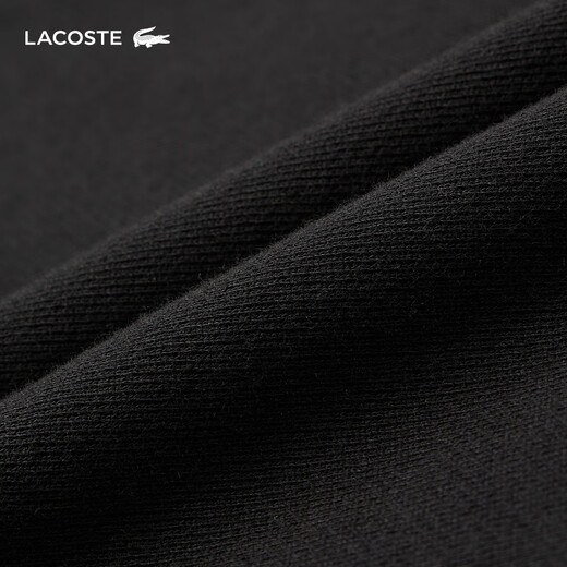 Lacoste French Crocodile Herrenkleidung losen Stil Baumwolle Runde Nackenpullover Sportpullover SH3878 031/Schwarz L 5