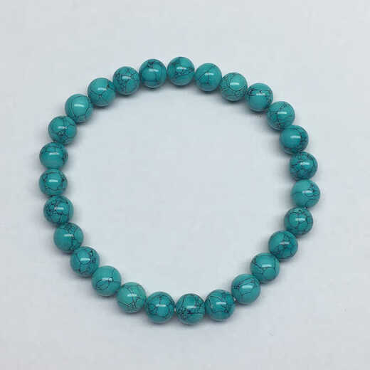 Tanhai natural ore turquoise bracelet bracelet necklace loose beads with round beads single bead millet beads ultra-fine single circle for women green diameter 4 round bead bracelet