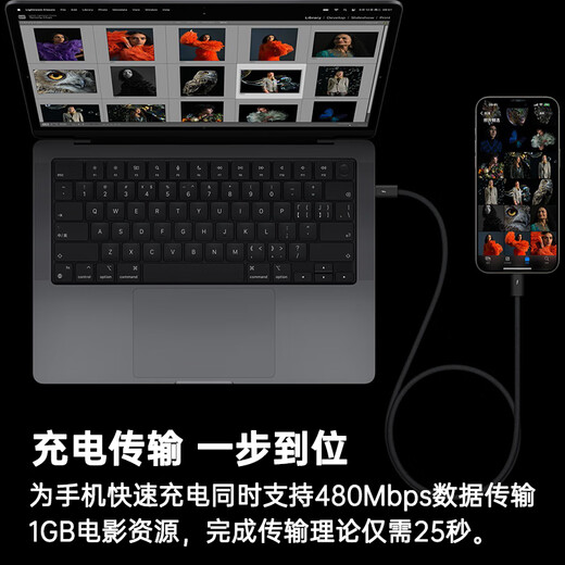 贝尔金（BELKIN）数据线 100W快充 Type-C充电线 PD快充 苹果笔记本电脑充电 ipad充电 2米编织线白色 CAB014