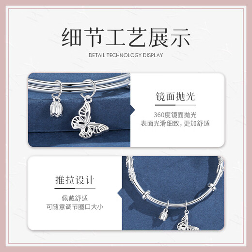 Nur (Winy) Silberarmband für Frauen Feste Pure Foot Silber 9999 Armband Mode Silberschmuck Armband für das einfache Kreis -Geburtstagsgeschenk der Mutter
