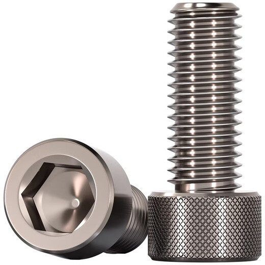 Tianzhuo Hardware National Standard TA2 Pure Titanium Hexagonal Screws Titanium Alloy Cylindrical Head Bolts Cup Head Screws M3M4M5M6M8M10mm Knurled M6*20 5 pcs
