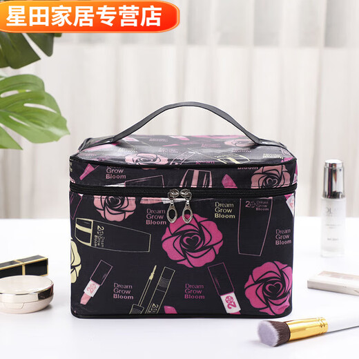 Nouveau sac de maquillage de célébrité Internet grande capacité grand espace de lavage à main imperméable Stockage mignon sac à main pour femmes sac de voyage grand gris gd gris