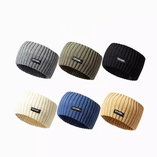 Sportstirnband Männer Haaransatz Cover Stirngürtel Herbst und Winter Weitkante warmes Strickhaarband für Frauen (schwarz + grau) kaufen Sie eine kostenlose Wäsche Kleidung