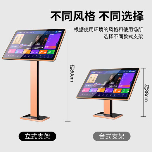 Performer karaoke machine home all-in-one machine 2025 new touch screen karaoke station smart KTV millions of music library WiFi network home theater karaoke equipment HD jukebox 22-inch new smart karaoke machine 60 million cloud music library aluminum alloy desktop model 1T hard drive can store 20,000 songs