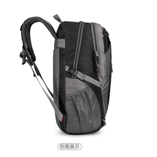 ZKHE outdoor mountaineering bag for men and women lightweight large capacity travel training fitness bag anti-spill hiking multi-functional sports bag outdoor mountaineering bag classic black