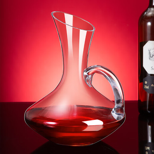 Green Apple Red Wine Glass Set Lead-free Glass Goblet Wine Glass 7-piece Set Home Red Wine Glass*6+Decanter*1