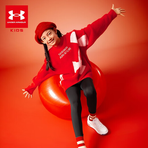 Under Armor New Year Series Round Neck Sweater Children's Sweater Soft Autumn and Winter Versatile Big Children's Top 244303574