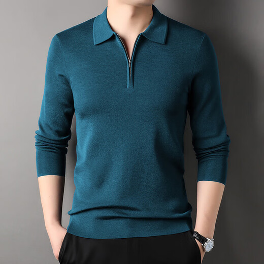 DVW luxury high-end brand cardigan men's worsted thick sweater autumn and winter solid color half-zip lapel casual sweater black gift box M 170 reference weight 120-135Jin Jin equals 0.5 kg