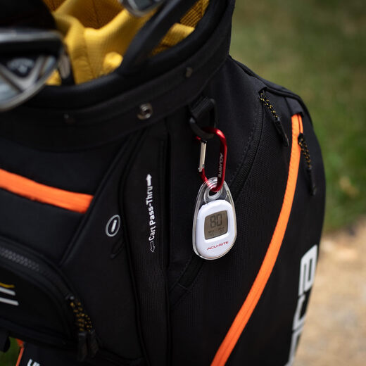 AcuRite portable digital thermometer for indoor and outdoor use with carabiner clip