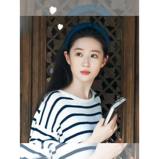 Dawn Panda Liu Yifei's same style retro denim blue hairband for women French versatile high skull hair bundle wide-brimmed headband face wash headwear Liu Yifei's same style hairband