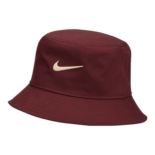 【95成新】耐克NIKE春运动配饰男女渔夫帽APEX BUCKET SQ帽子FB5382-681夜褐红M