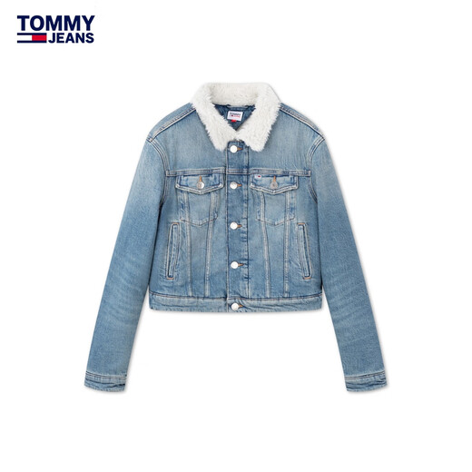 Jeans Tommy Jeans Mujeres Retro Imitación de Lamb Velvet Inner Slim Corto de mezclilla DW0DW16833 Denim Azul 1A5 XS