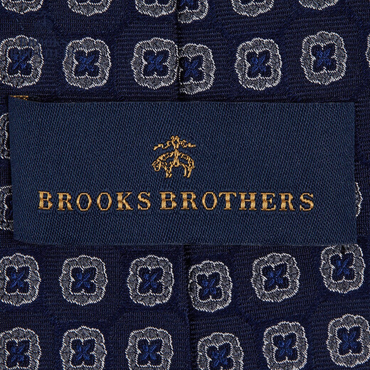 Brooks Brothers [Подарок на день отца] Мужчина Новая осенняя и зимняя шелковая шелковая шерстяные цветы Бизнес галстук 4004-Narrow Blue OS
