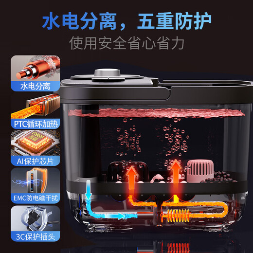 CHIGO foot bath bucket foot bath electric foot bath basin heated and folded fully automatic foot massage foot basin fumigation constant temperature home foot therapy deep bucket relaxation massager birthday gift comfortable self-service model 8 sets of massage rollers + water and electricity separation + rapid heating New Year's Day gifts for boyfriend and girlfriend, parents and parents, practical high-end holiday gifts