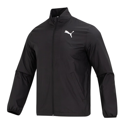 Puma (PUMA) Official Men's Jacket Autumn and Winter 25 New Woven Windproof Warm Running Sportswear Trendy Casual Jacket for Men Mainly Recommended Woven Quick-drying/Stand-up Collar/Inner Mesh Lining/Black Photo Refund 10 M/175/96A