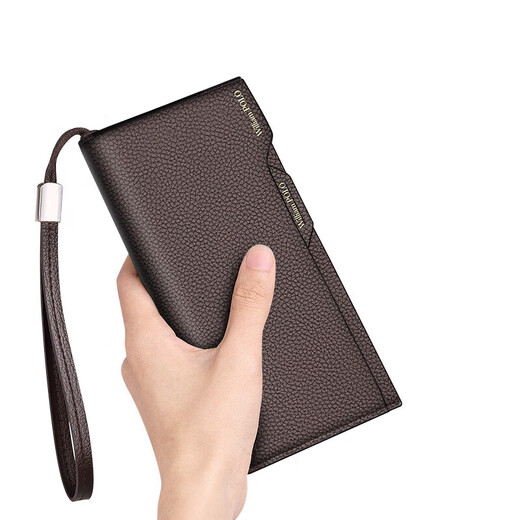 Williampolo Paul Wallet Genuine cuero de cuero Long Top de cuero de vaca