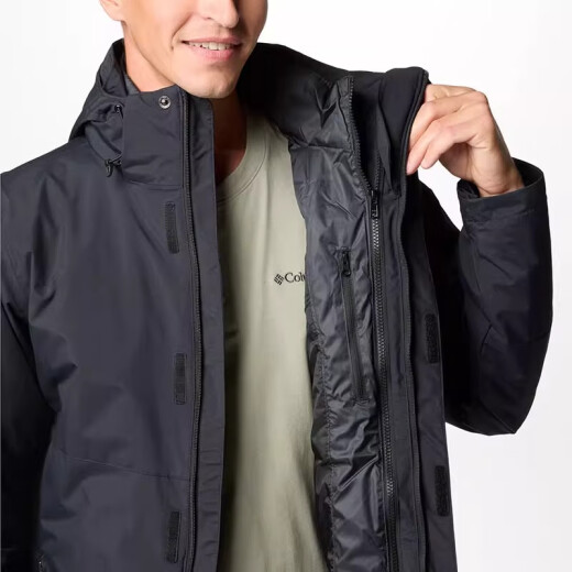 Columbia哥伦比亚2024秋冬新品户外防水冲锋衣男棉服内胆三合一外套WE3892 010 L 180/100A