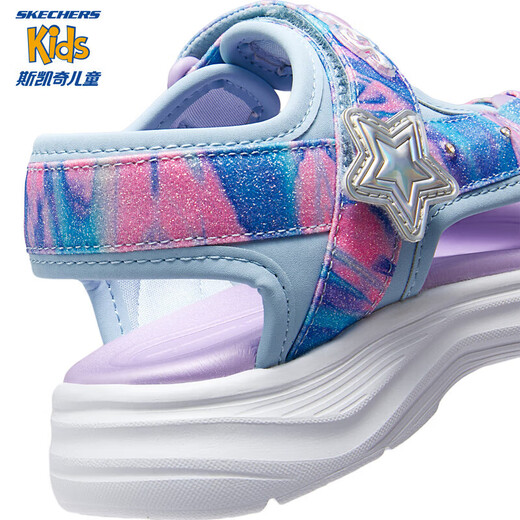 Skechers Skechers children's sandals summer girls flashing casual shoes sweet bright fashion princess shoes 303103L